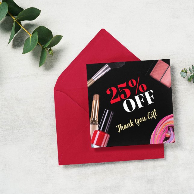 Personalise Business | Modern Makeup Company Discount Card (Creator Uploaded)