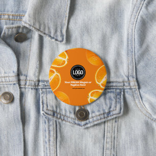 Personalise Business   Orange Company 7.5 Cm Round Badge