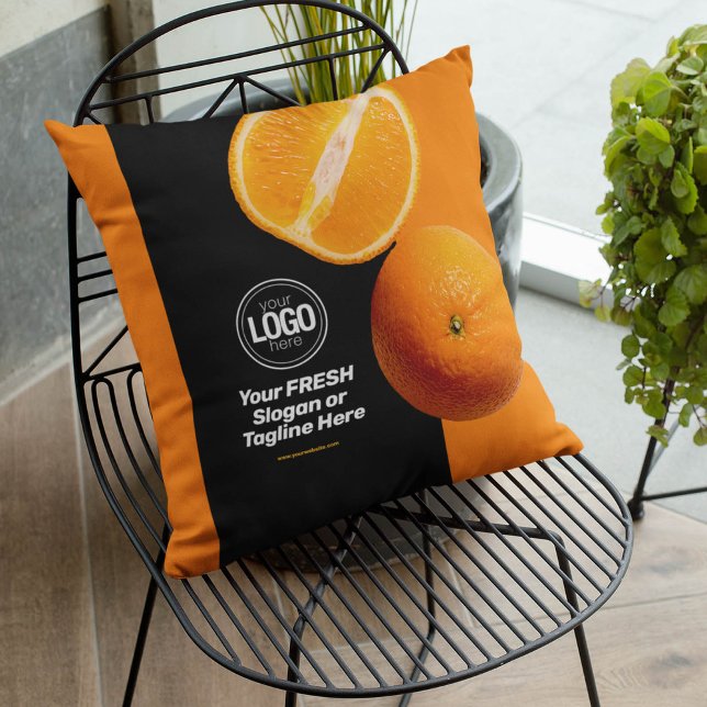 Personalise Business | Orange Company Cushion (Creator Uploaded)