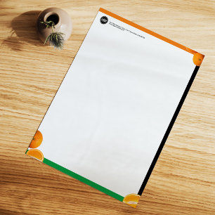 Personalise Business Orange Company Custom Letterhead