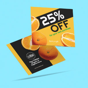 Personalise Business   Orange Company Discount Card