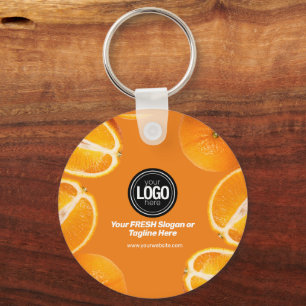 Personalise Business Orange Company Key Ring