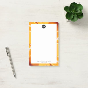 Personalise Business   Orange Company Post-it Notes