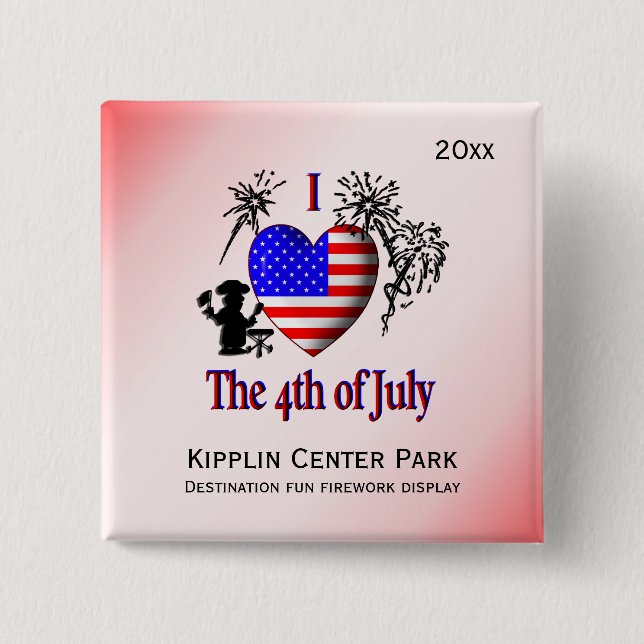 Personalise Business Pins 4th of July (Front)