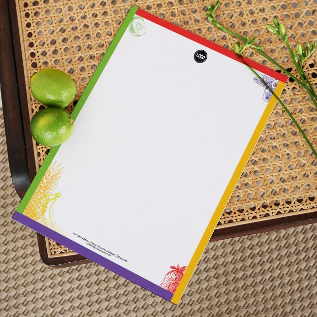 Personalise Business | Tropical Fruits Company Custom Letterhead (Creator Uploaded)