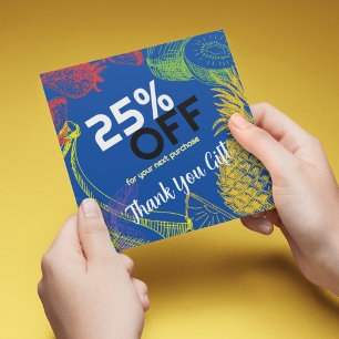Personalise Business   Tropical Fruits Company Discount Card