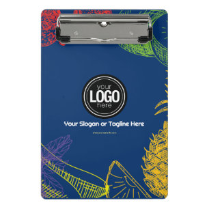 Personalise Business Tropical Fruits Company Mini Clipboard