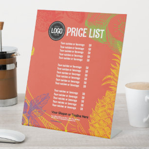 Personalise Business Tropical Fruits Company Pedestal Sign