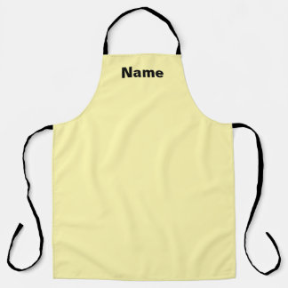 Personalise  Cafe Coffee Shop Pastel Yellow  Apron