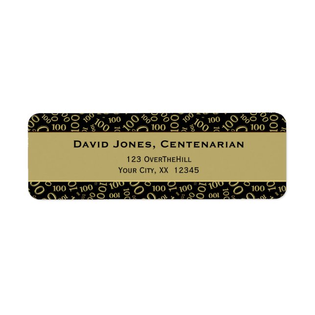 Personalise:  Centenarian, 100th Birthday Theme (Front)