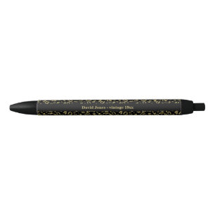 Personalise Centenarian, 40th Birthday Favour Gift Black Ink Pen