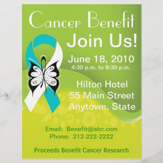 Personalise Cervical Cancer Fundraising Benefit Flyer (Front)