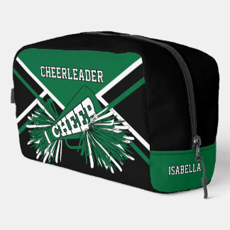 Personalise Cheerleader | Green, Black, White Dopp Kit