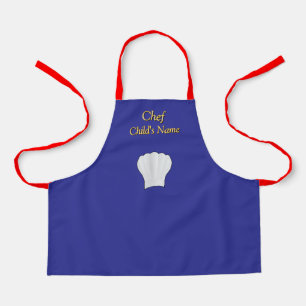 Personalise Chef Kids Blue Craft   Apron