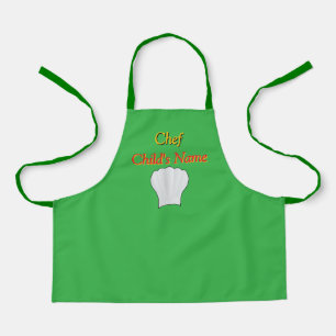 Personalise Chef Kids Green Craft    Apron