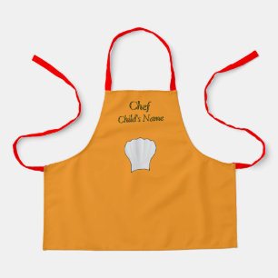 Personalise Chef Kids Orange Craft Apron