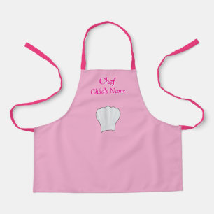 Personalise Chef Kids Pink Craft     Apron