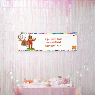 Personalise: Chester the chimp clown Banner