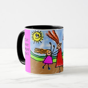 Personalise Child's Artwork Add Name & Age Coffee Mug