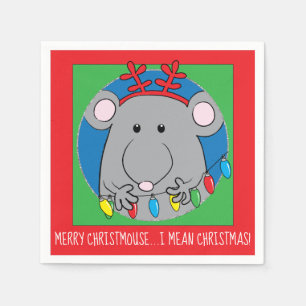 Personalise Christmas Cocktail Napkins Christmouse