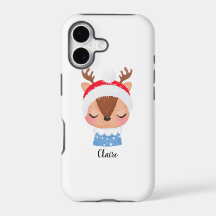 Personalise Christmas Sleeping Reindeer Face