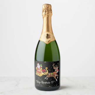 Personalise Christmas Sparkling Wine Label