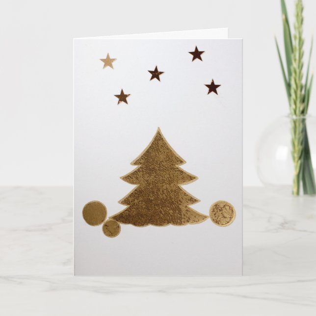 Personalise Christmas tree, ornaments Holiday Card (Front)