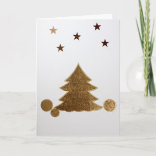 Personalise Christmas tree, ornaments Holiday Card