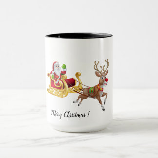 Personalise Christmas Two-Tone Coffee Mug