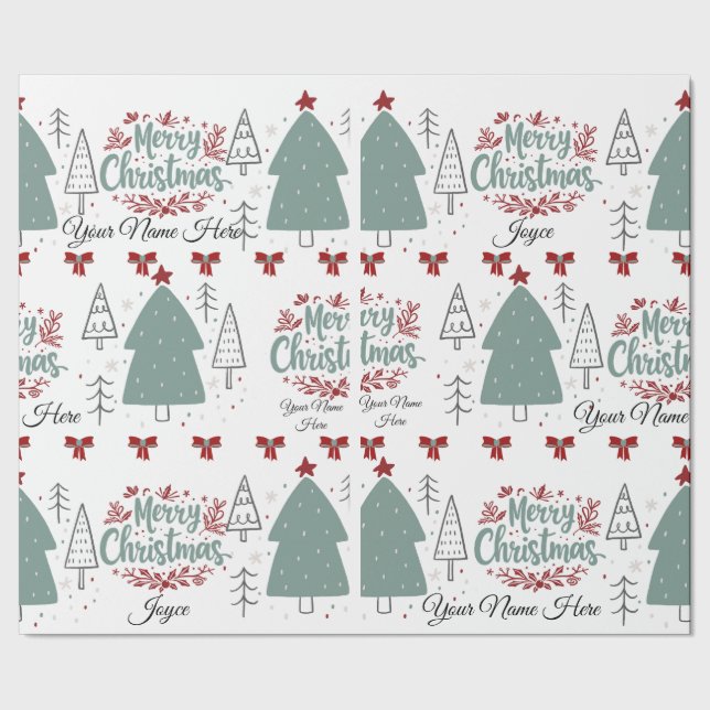 Personalise Christmas Wrapping Paper, Paper (Seam)