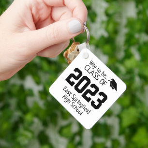 Personalise Class of 2023 Slogan Key Ring