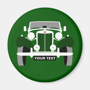 Personalise Classic Vintage MG TD Sports Car Magnet