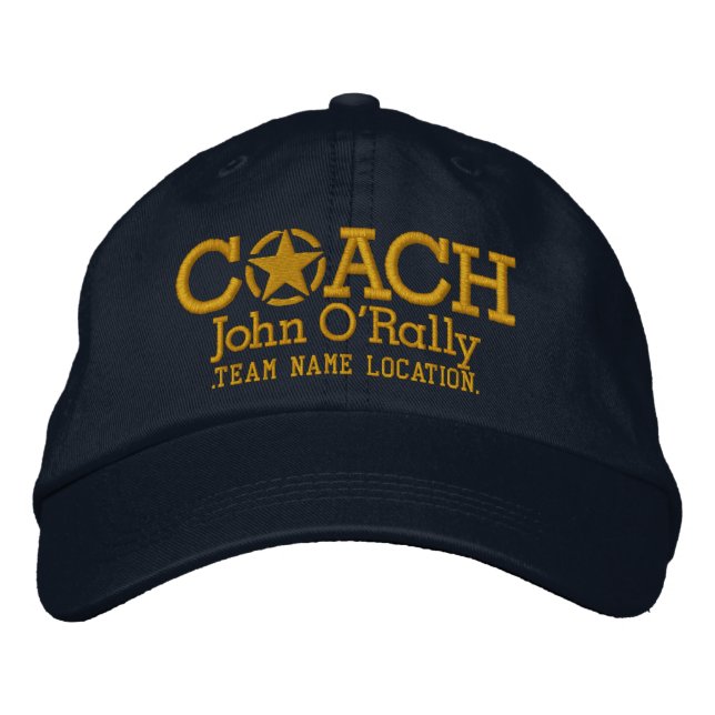 Personalise Coach Star Hat Your Name Your Game! (Front)
