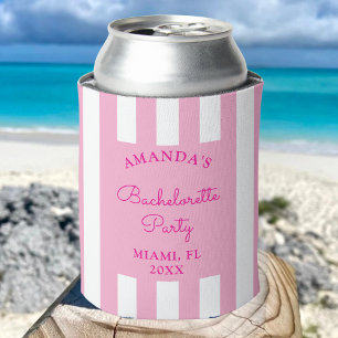 Personalise Coastal Beach Bachelorette Party Favou Can Cooler