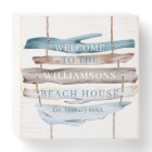 Personalise Coastal Driftwood Welcome Beach House