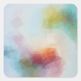 Personalise Colourful Abstract Art Trendy Modern Square Sticker