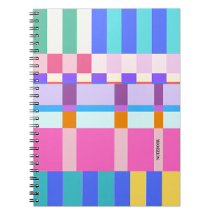 PERSONALISE: Colourful Stripes Pattern Notebook