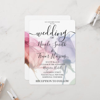 Personalise: Colourized X-Ray Flowers Wedding Invitation
