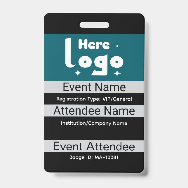 Personalise Conference Attendee Name ID Badge (Front)