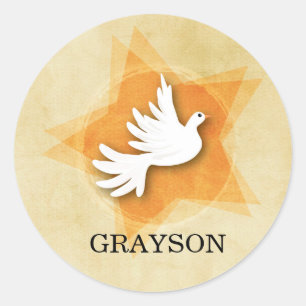 Personalise Confirmation Congratulations Gift Coll Classic Round Sticker