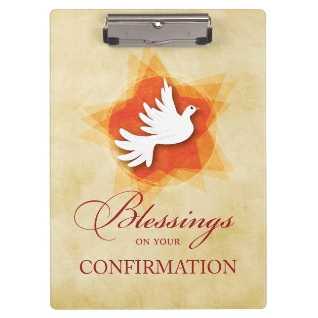 Personalise Confirmation Congratulations Gift Coll Clipboard (Front)