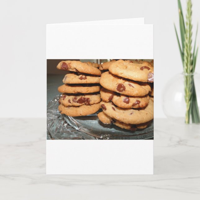 Personalise Cookies Dessert Chocolate Chip Sweets Card (Front)