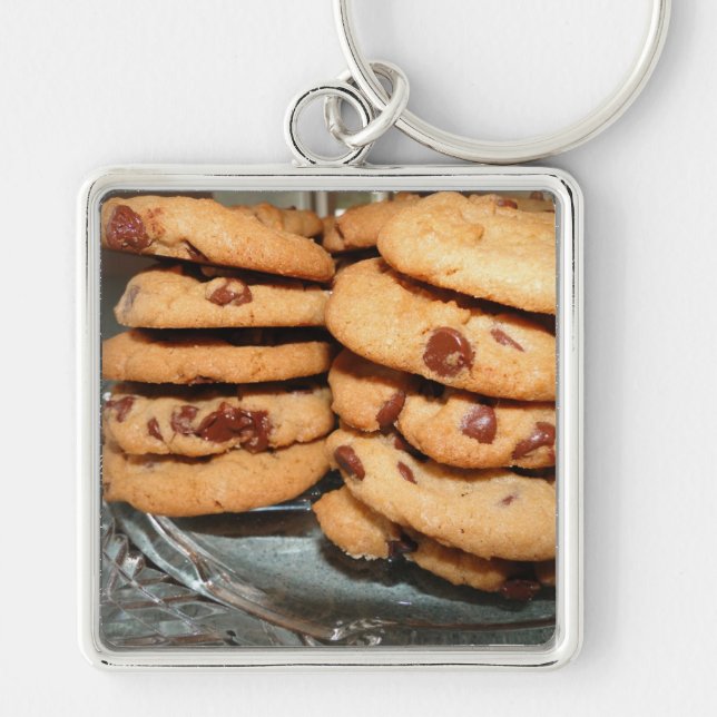 Personalise Cookies Dessert Chocolate Chip Sweets Key Ring (Front)