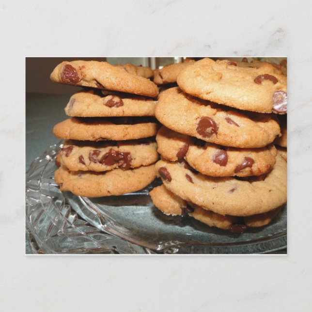 Personalise Cookies Dessert Chocolate Chip Sweets Postcard (Front)
