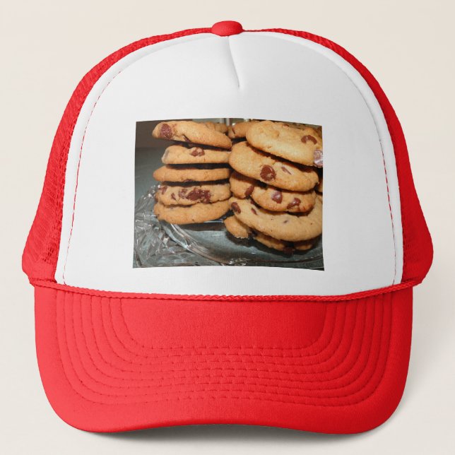 Personalise Cookies Dessert Chocolate Chip Sweets Trucker Hat (Front)