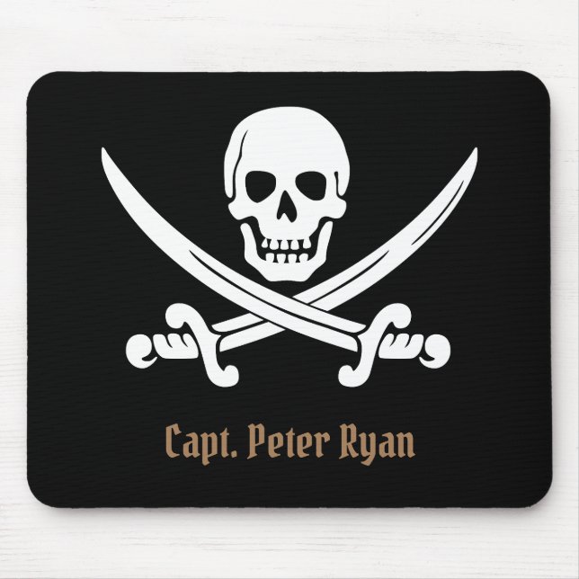 Personalise Cool Pirate Sign Mouse Pad (Front)