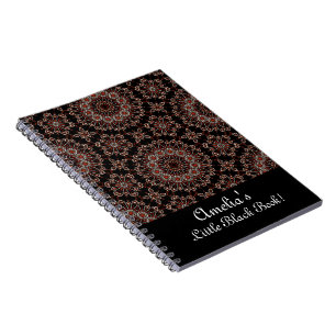 Personalise Copper & Rose Gold Mandala Dot Art Notebook