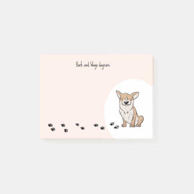 Personalise Corgi Post-it Notes (Front)