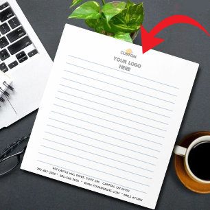Personalise: Corporate Logo Lined   Notepad