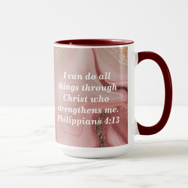 Personalise Custom Bible Scripture Coffee Mug (Right)